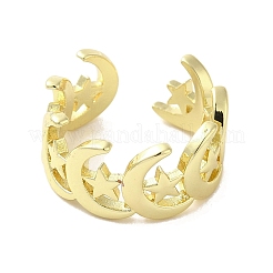 Покрытие стойки латунное кольцо на палец&nbsp;RJEW-C072-13G