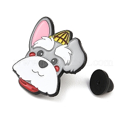エナメルピン  バックパック用合金ラペルピンバック  犬  31.5x33mm&nbsp;JEWB-I056-02EB-05