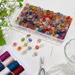 360 шт. 12-х цветные акриловые и смоляные кнопки&nbsp;DIY-ME0001-75