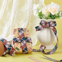 Полиэстеровая жаккардовая лента длиной 10 ярд в этническом стиле. OCOR-WH0086-95B