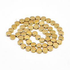 Гальванизировать немагнитных синтетический гематит бисер пряди&nbsp;G-T060-10mm-01F