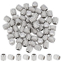 60 pièce de perles européennes en acier inoxydable 303&nbsp;STAS-PA0001-10