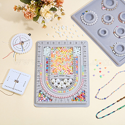 4 шт. 4 стиля флокированных ПВХ-бусинных досок&nbsp;TOOL-PH0001-90