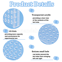 Акриловый штатив для лабораторных пробирок на 40 отверстие емкостью 0.2 мл DIY-WH0430-386A