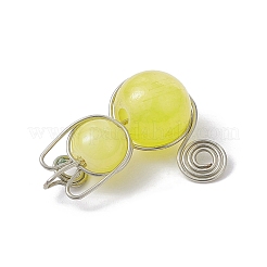 Pendentifs en perles de verre imitation jade&nbsp;PALLOY-JF02479