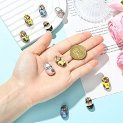 10 pieza de cuentas de porcelana impresas a mano en 5 colores&nbsp;PORC-CJ0001-33