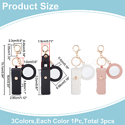 3 шт. 3-х цветные сумки для хранения помады из искусственной кожи HJEW-WR0001-08B