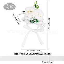 2шт шелковый корсаж на запястье AJEW-CP0001-51B