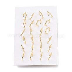 Серьги-полукольца из нержавеющей стали 304 EJEW-H100-08G