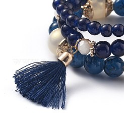 Комплекты многослойных эластичных браслетов BJEW-H533-01B