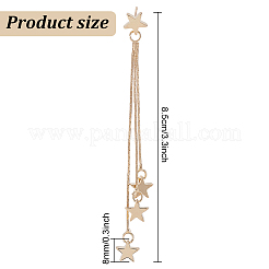 2 пара двухцветных сережек-гвоздиков в форме звезды и кисточки из сплава для женщин EJEW-AN0001-57