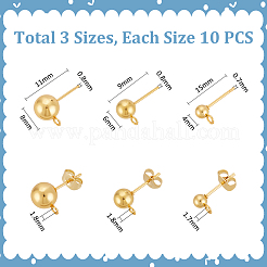 30 шт. 3 шт. фурнитура для сережек-гвоздиков из нержавеющей стали 304 STAS-UN0022-73