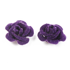 Флокированные алюминиевые бусины FALUM-S001-001I