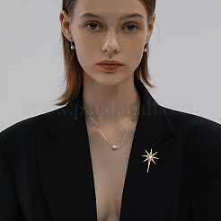 2 шт. латунные булавки для одежды с микропаве из прозрачного кубического циркония&nbsp;JEWB-FH0002-54G