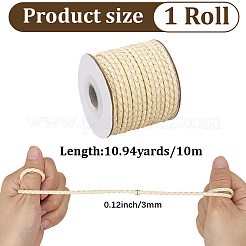 1 рулон круглых плетеных шнуров из коровьей кожи&nbsp;WL-CY0001-01B