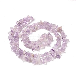 天然ラベンダーアメジストチップビーズ連売り  5~8x5~8mm  穴：1mm  約31.5インチ&nbsp;G-M205-35-1