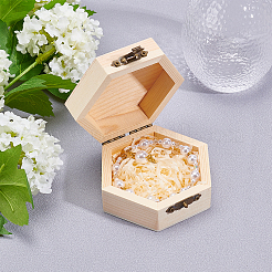 Scatola di immagazzinaggio di pino&nbsp;WOOD-WH0107-46