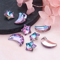 32 шт. 2 стиля подвески из стекла и страз k9 GLAA-YS0001-03