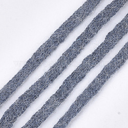 Cordoncini in morbida pelliccia di visone sintetico, filo di nylon, grigio ardesia, 9~10mm, circa 110iarde/balla