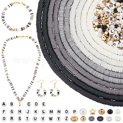 Pandahall elite bricolage perles fabrication de bijoux kit de recherche, y compris cube & étoile & imitation perle plastique & disque d'argile polymère & graines de verre & perles de lettres acryliques, couleur mixte, 953~978 pcs / boîte