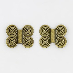 Tibetan Style Alloy Beads, Butterfly, Antique Bronze, Lead Free & Cadmium Free & Nickel Free, 20x17x3.5mm, Hole: 1.5mm