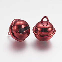 Colgantes de campana de hierro, de color rojo oscuro, 23.5x22mm, agujero: 4x6 mm