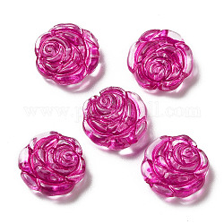 Transparent Acrylic Beads, Flower, Camellia, 13x13.5x4.5mm, Hole: 1.6mm, about: 950pcs/500g