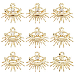 SUNNYCLUE 1 Box 30Pcs Evil Eyes Charms Eye of Horus Charms Egyptian Charm Spiritual Rshinestone Gold Metal Magic Charms for Jewelry Making Charm Women Adults DIY Necklace Earrings Bracelet Crafts