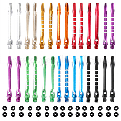 CHGCRAFT 28 PCS Alloy Dart Shafts for Steel Tips and Soft Tip Darts,14 Style Metal Dart Stems with 80 PCS Rubber O Rings for Sports Outdoor Dart Flight
