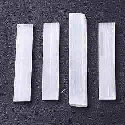 Natural Selenite Sticks Wands, Rough Raw Selenite Crystal Sticks for Reiki Metaphysical Energy Drawing Protection Wiccan Altar Supplies, WhiteSmoke, 100~120x20.5~22x9~14.5mm