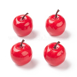 Mini mousse imitation pommes, fruits artificiels, pour les accessoires de maison de poupée faisant semblant de décorations d'accessoires, rouge, 44x34.5mm