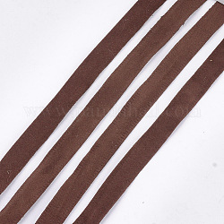 Stoffband aus Wildlederimitat, Polyesterband, für diy Haarschleifenherstellung, Sienaerde, 10 mm, etwa 100yards / Rolle (91.44 m / Rolle)