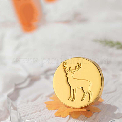 Головка штампа из сплава сургучной печати золотого тона, для приглашений, конверты, подарочная упаковка, олень, 25 мм