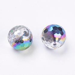 Imitation Austrian Crystal Beads, Grade AAA, Faceted(128 Facets), Round, Colorful, 10mm, Hole: 0.9~1mm