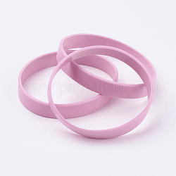 Pulseras de silicona pulseras, Pulseras de cordón, rosa, 2-1/2 pulgada (63 mm), 12x2mm