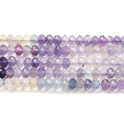 Chapelets de perles en fluorite naturel, rondelle, facette, AA grade, 3x2mm, Trou: 0.6mm, Environ 176 pcs/chapelet, 15.35'' (39 cm)