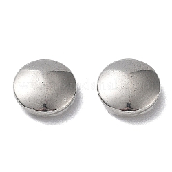 Perles en 303 acier inoxydable, pas de trous / non percés, plat rond, couleur inoxydable, 8x3mm