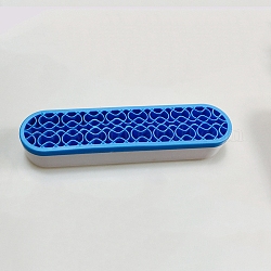 Mehrzweck-Aufbewahrungsbox aus Kunststoff, für Kosmetikbürstenhalter, Stifthalter, Zahnbürsten-Halter, Lippenstifthalter, Kolumne, Blau, 21x3.5x4.9 cm