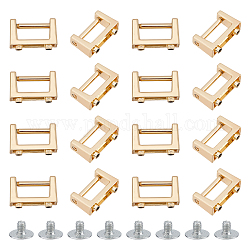 WADORN 16Sets Alloy Bag Arch Bridge Shape Buckle, with Iron Screw, for Bag Accessories Makings, Golden, 16.5x25x8mm, Hole: 2.5mm
