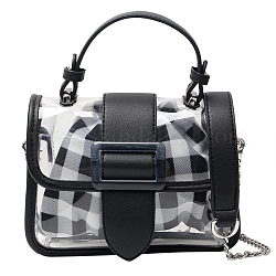 Женские сумки через плечо с тартановым узором, внутренняя сумка на шнурке, прозрачные сумки ita, Сумка для коллекционера аниме-косплея, чёрные, 18x6x14 см