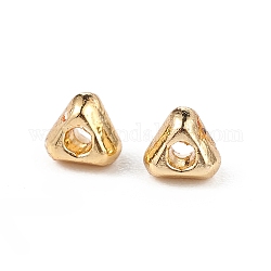 Alloy Beads, Long-Lasting Plated, Triangle, Golden, 3x3x2mm, Hole: 1mm