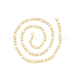 Collana da uomo con 201 catena figaro in acciaio inossidabile, oro, 19.69 pollice (50 cm), larghezza: 5 mm