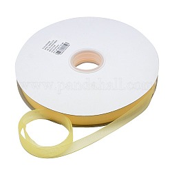Polyester Organza Ribbon, Champagne Yellow, 3/8 inch(9mm), 200yards/roll(182.88m/roll)