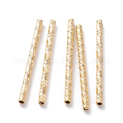 Messingrohr Perlen, langlebig plattiert, facettierten Rohr, echtes 24k vergoldet, 30x2 mm, Bohrung: 1.2 mm