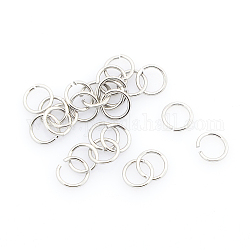 304 Edelstahl offenen Ringe springen, Edelstahl Farbe, 6x0.9 mm, Innendurchmesser: 4.2 mm, ca. 5000 Stk. / Beutel