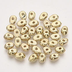 CCB пластиковые шарики, слеза, золотые, 7x4.5x3.5 мм, Отверстие : 1.2 мм , около 6750 шт / 500 г