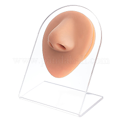 OLYCRAFT 1Pc Silicone Nose Model Soft Silicone Flexible Human Nose Rubber Nose with Model Body Part Displays for Jewelry Display Teaching Tool