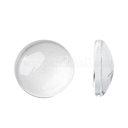 Transparent Glass Cabochons, Clear Dome Cabochon for Cameo Photo Pendant Jewelry Making, Clear, 13.5~14x4mm