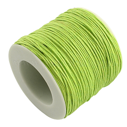 Воском хлопчатобумажная нить шнуры, зеленый желтый, 1 мм, около 100 ярдов / рулон (300 фута / рулон)