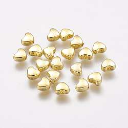 Perline in lega, cadmio & nichel &piombo libero, cuore, oro, 6x5x3mm, Foro: 1 mm